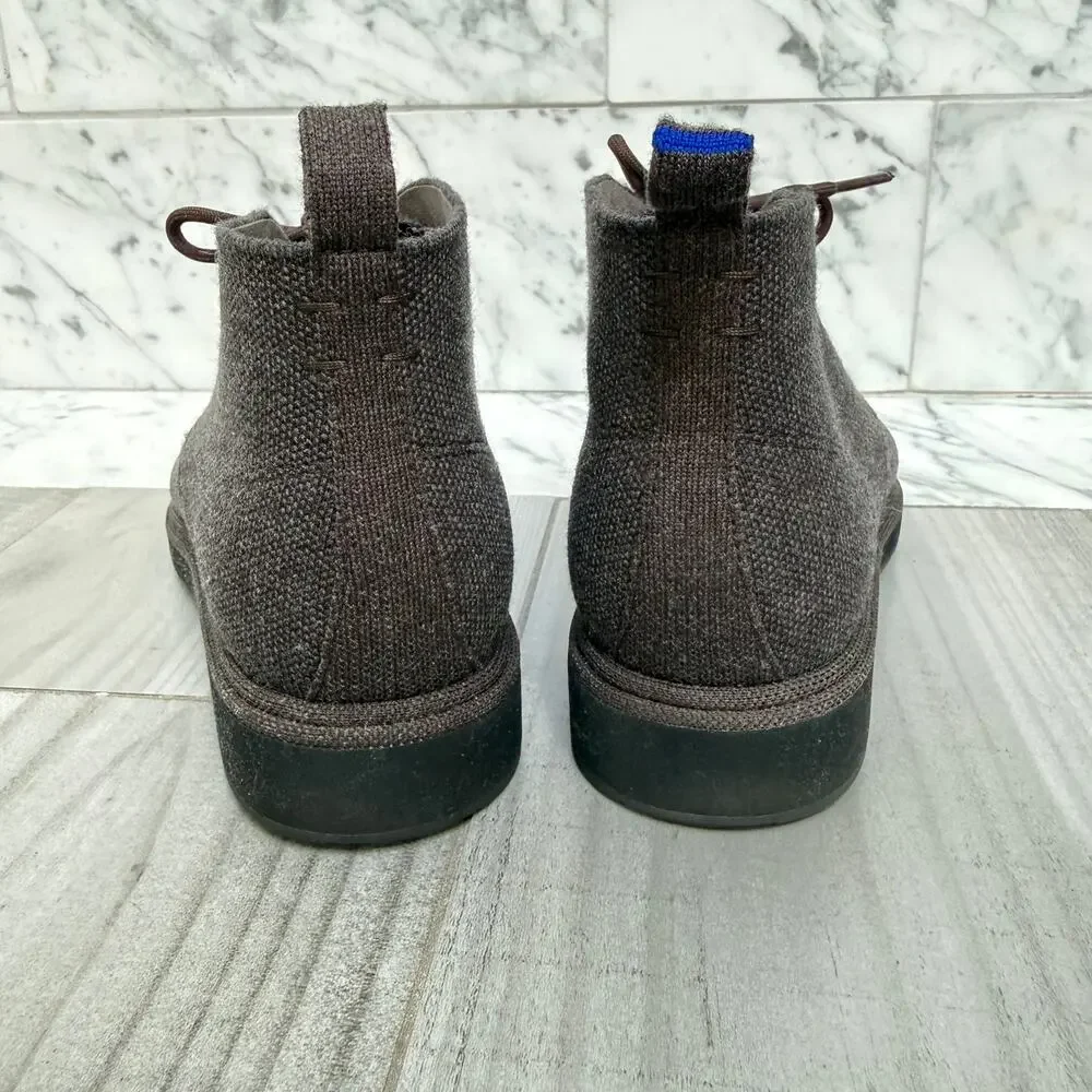 Rothy's Merino Wool Water Resistant Chukka Lace-up Boot Umber Size 8